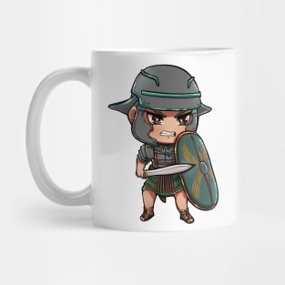 Cute Green Roman Empire Legionary - Soldier Warrior History Mug